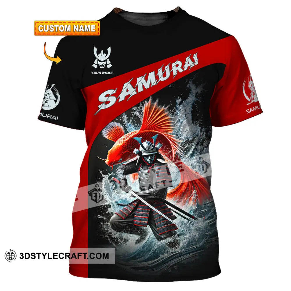 Unisex Shirt Custom Name Samurai Japanese T-Shirt Lover Gift T-Shirt