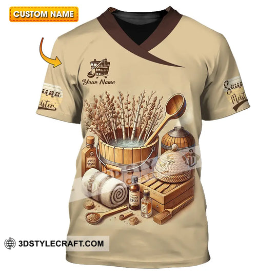 Unisex Shirt - Custom Name Sauna Shirt Sauna Meister style option 1