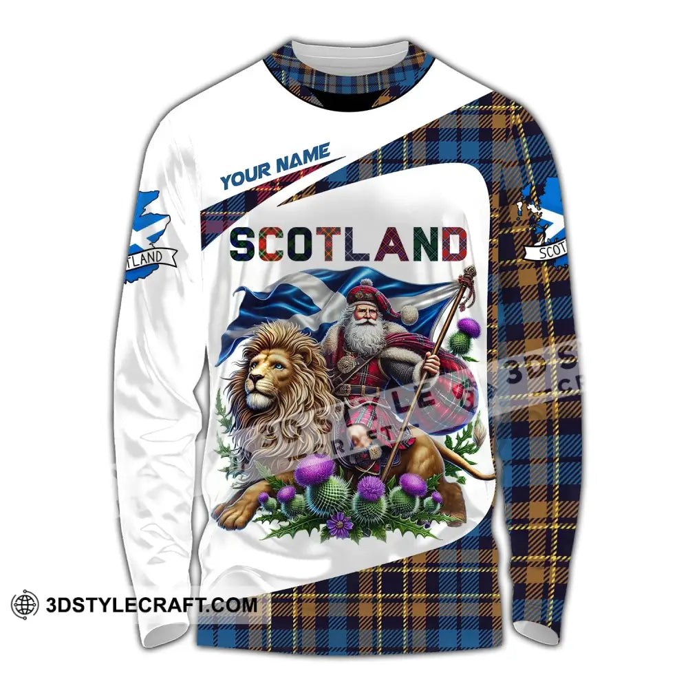 Unisex Shirt Custom Name Scotland Lover Gift Long Sleeve / S T-Shirt