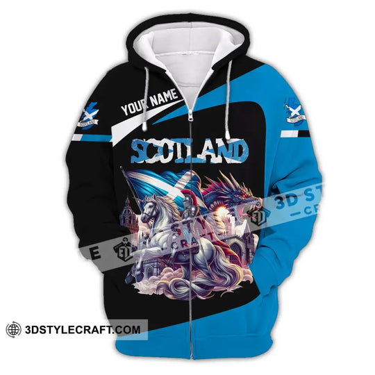 Unisex Shirt, Custom Name Scotland Shirt, Scotland Polo Long Sleeve, Scotland Gift style option 3