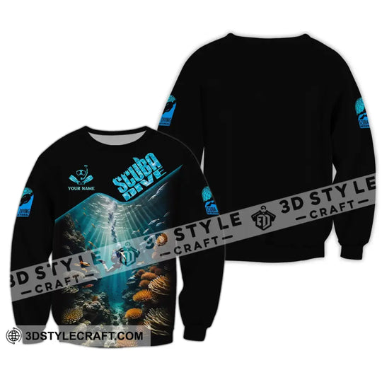 Unisex Shirt, Custom Name Scuba Diving Shirt, Scuba Diving Apparel, Gift For Scuba Diving Lovers style option 4