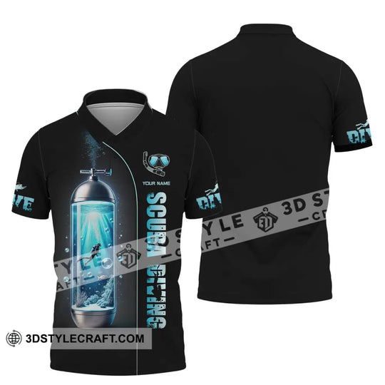 Unisex Shirt, Custom Name Scuba Diving Shirt, Scuba Diving Gift style option 4