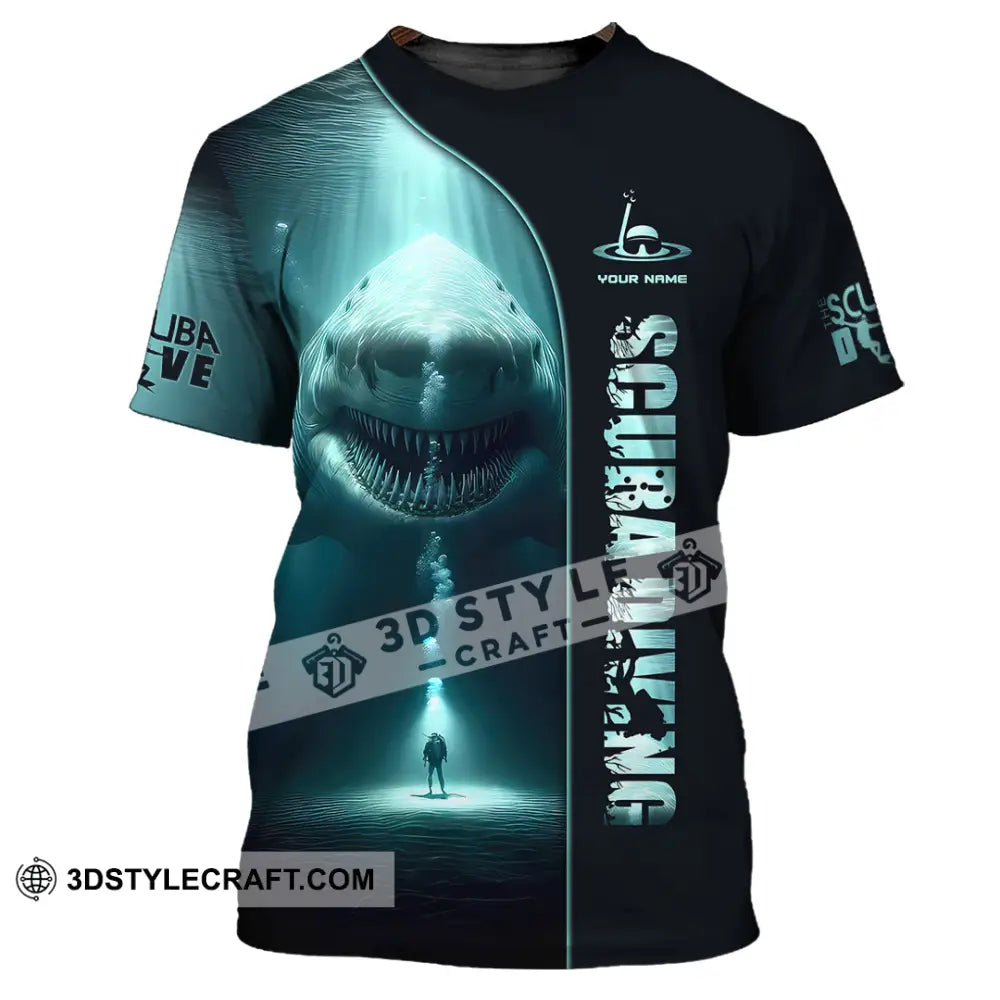 Unisex Shirt Custom Name Scuba Diving Gift T-Shirt / S T-Shirt