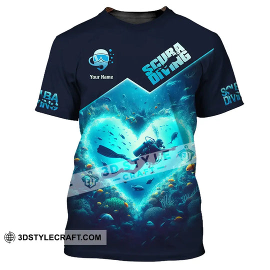 Unisex Shirt, Custom Name Scuba Diving Shirt, Scuba Diving Gift style option 2