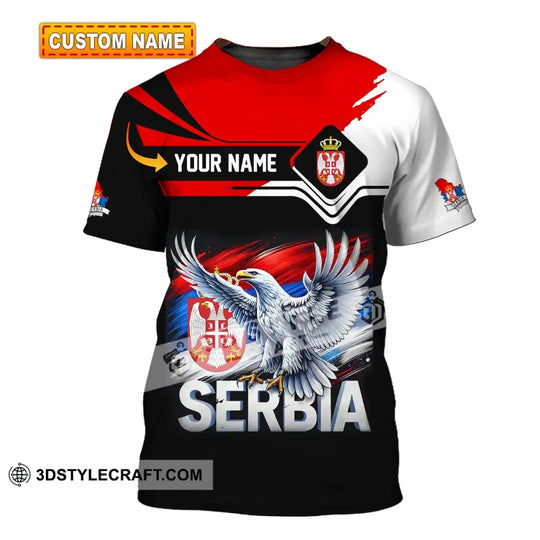 Unisex Shirt, Custom Name Serbia Shirt, Serbia Polo Long Sleeve, Serbia Gift style option 1