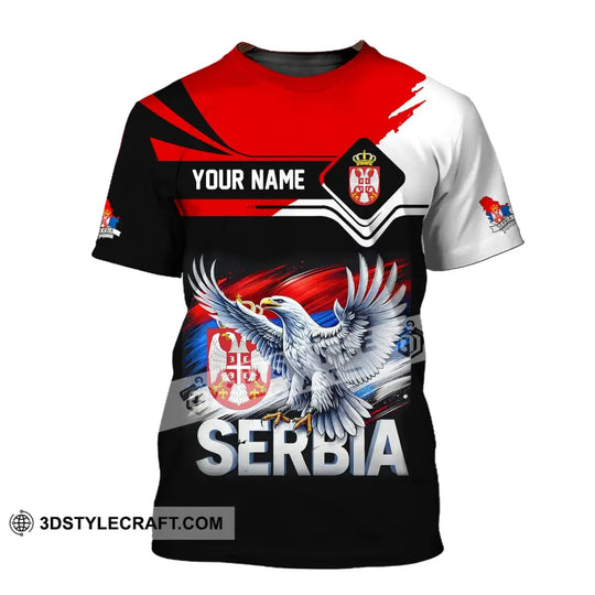 Unisex Shirt, Custom Name Serbia Shirt, Serbia Polo Long Sleeve, Serbia Gift style option 2