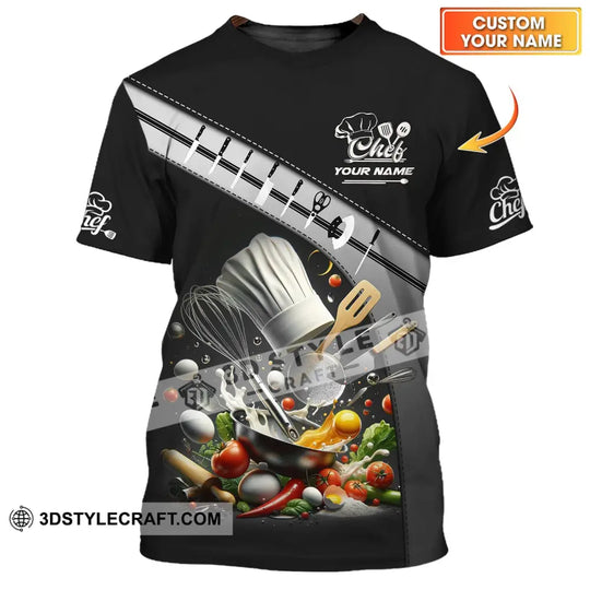 Unisex Shirt - Custom Name Shirt - Set Knife Of Chef, Kitchen Equipment style option 1