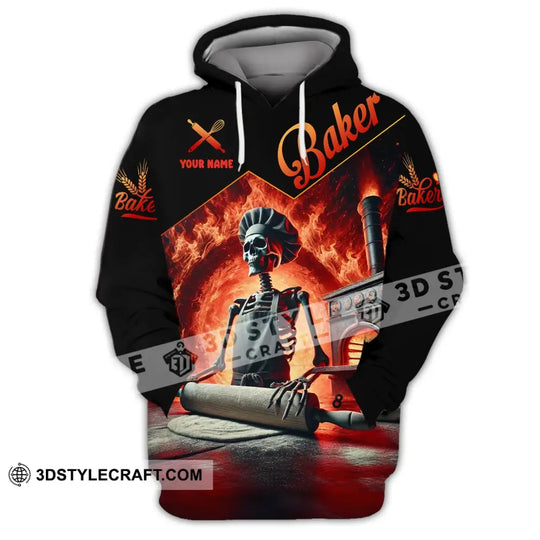 Unisex Shirt - Custom Name Shirt Skull Baker style option 2