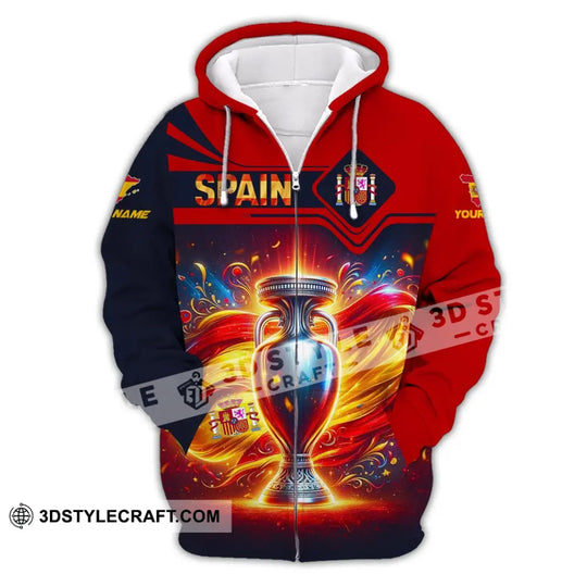 Unisex Shirt, Custom Name Spain Football Shirt, Euro 2024 Shirt, Spain Football Polo Long Sleeve style option 3