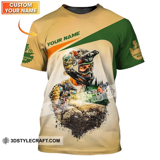 Unisex Shirt - Custom Name Sport Shirt, Mountain Bike style option 1
