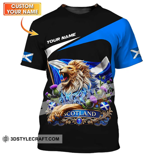 Unisex Shirt - Custom Name Sport Shirt, Scotland Lion Shirt style option 1