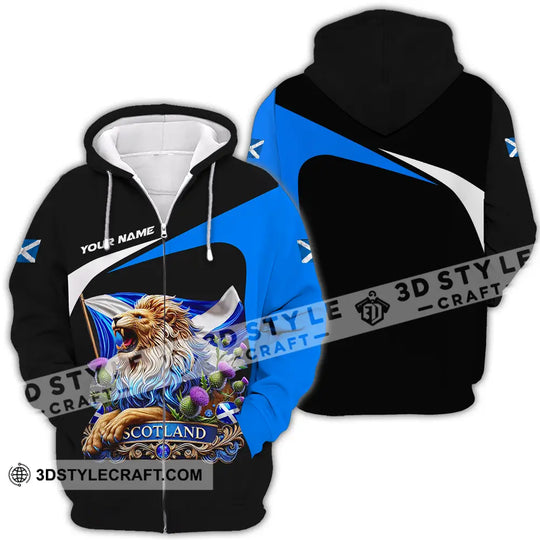 Unisex Shirt - Custom Name Sport Shirt, Scotland Lion Shirt style option 4