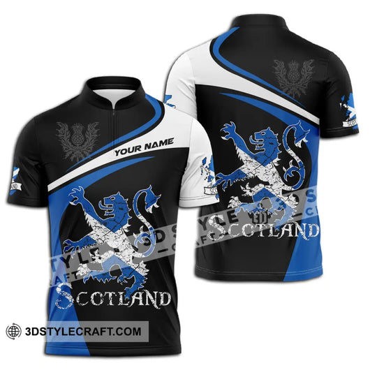 Unisex Shirt - Custom Name Sport Shirt, Scotland Lion style option 3