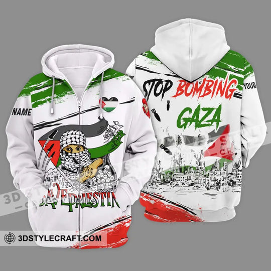 Unisex Shirt - Custom Name Shirt, Stop Bombing Gaza style option 2