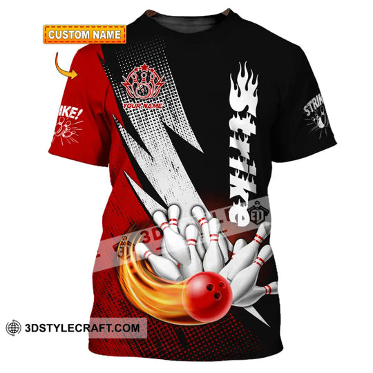 Unisex Shirt - Custom Name Strike Bowling Sport Shirt style option 1