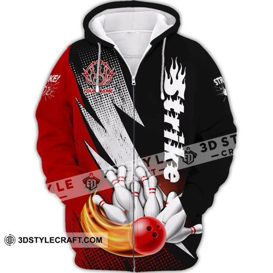 Unisex Shirt - Custom Name Strike Bowling Sport Shirt style option 2