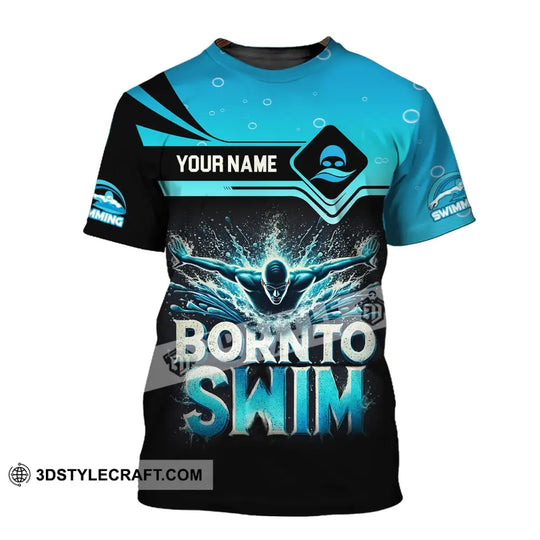 Unisex Shirt, Custom Name Swimming Shirt, T-Shirt for Swimming Club, Gift for Swimmers style option 2