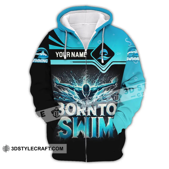 Unisex Shirt, Custom Name Swimming Shirt, T-Shirt for Swimming Club, Gift for Swimmers style option 3