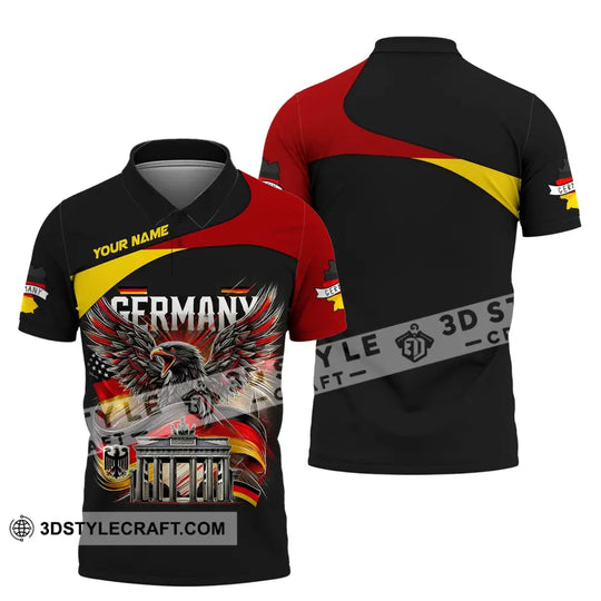 Unisex Shirt, Custom Name T-Shirt, Germany Love Polo Shirt, Gift for German Lover style option 4