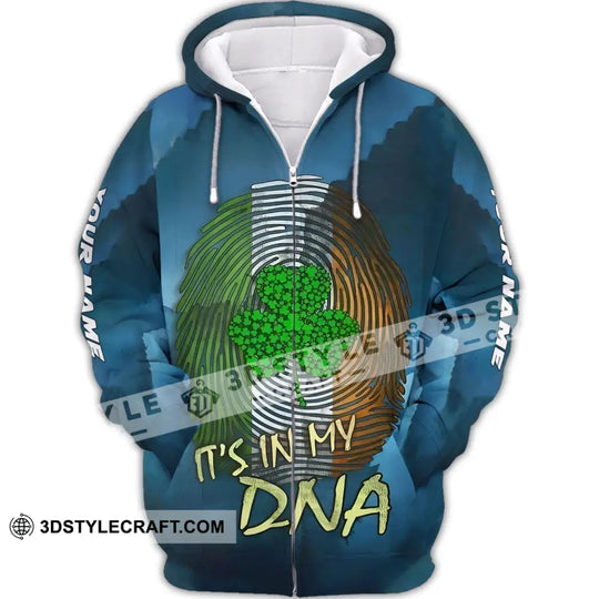 Unisex Shirt - Custom Name T-Shirt - It's In My DNA - Clover Shirt For Saint Patrick's Day style option 4