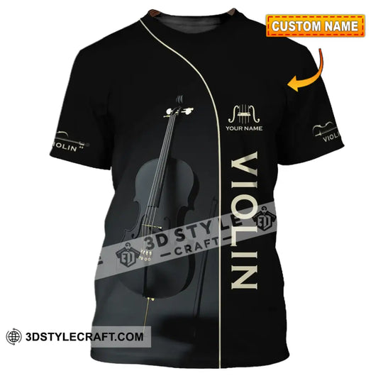 Unisex Shirt - Custom Name T-Shirt - Love Violin - Violin Lover Shirt style option 1