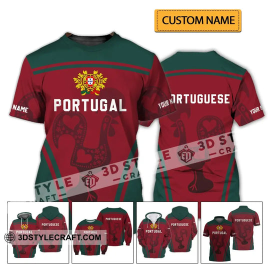 Unisex Shirt - Custom Name T-Shirt, Portugal Shirt, Portugal Clothing style option 2