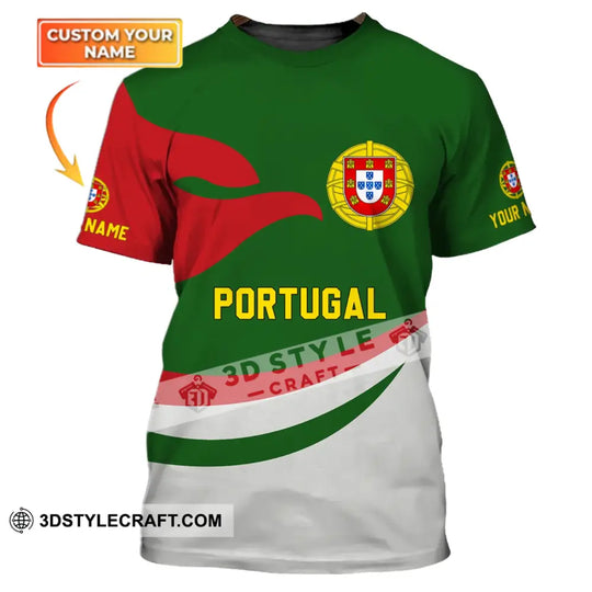 Unisex Shirt - Custom Name T-Shirt - Portugal Name Clothing, Portugal Proud Version style option 1