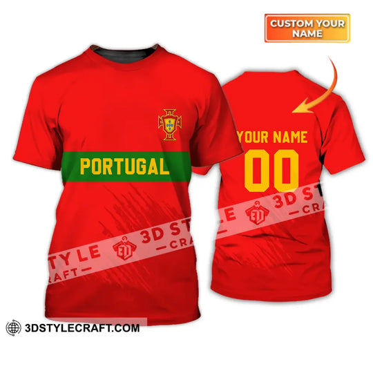 Unisex Shirt - Custom Name T-Shirt, Portugal Football Clothing style option 1