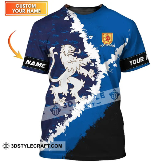 Unisex Shirt - Custom Name T-Shirt, Scotland Lion Name Shirt style option 1