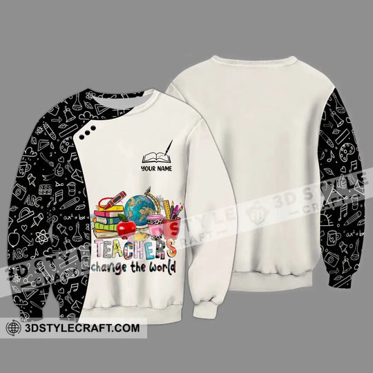 Unisex Shirt - Custom Name Teachers Change The World Shirt style option 4