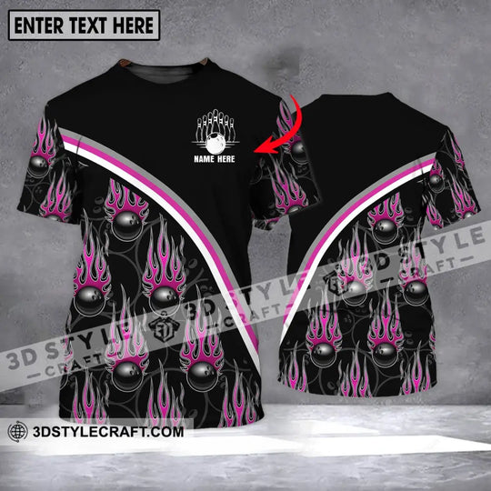 Unisex Shirt - Custom Name Shirt - Team Name Shirt, Purple Fire Black Billiard Ball style option 1
