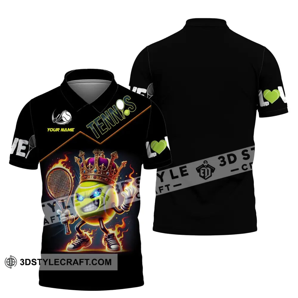 Unisex Shirt Custom Name Tennis Polo Long Sleeve / S T-Shirt
