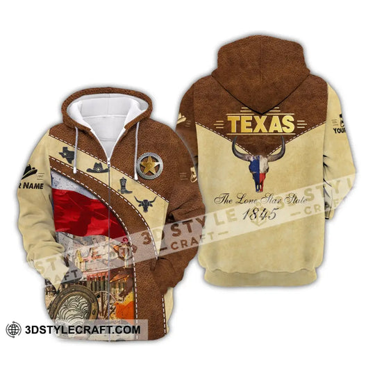 Unisex Shirt, Custom Name Texas T-Shirt, The Lone Star State, Texas 1845, Texas Shirt style option 4