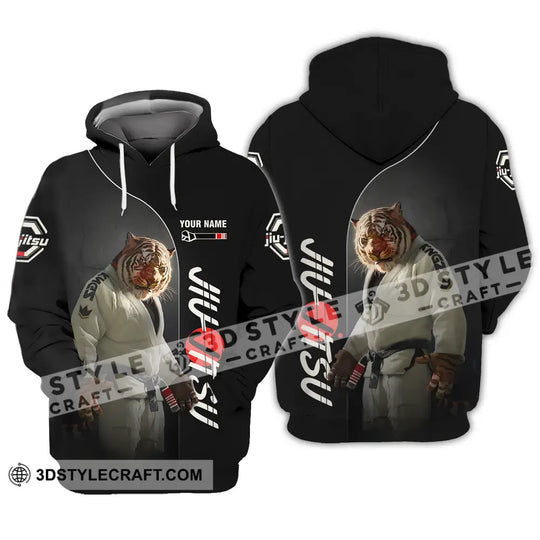 Unisex Shirt - Custom Name Tiger Jiu Jitsu Shirt style option 3