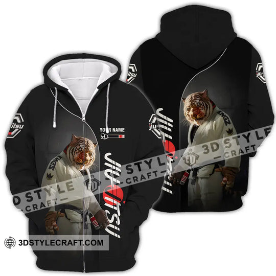 Unisex Shirt - Custom Name Tiger Jiu Jitsu Shirt style option 4