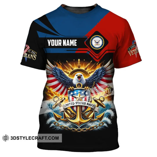 Unisex Shirt, Custom Name US Navy Shirt, US Navy Veteran Polo Long Sleeve T-Shirt style option 2