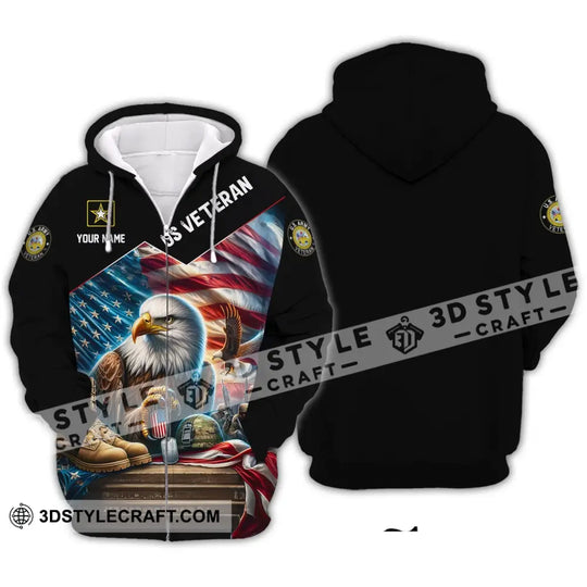 Unisex Shirt - Custom Name US Veteran Shirt style option 3