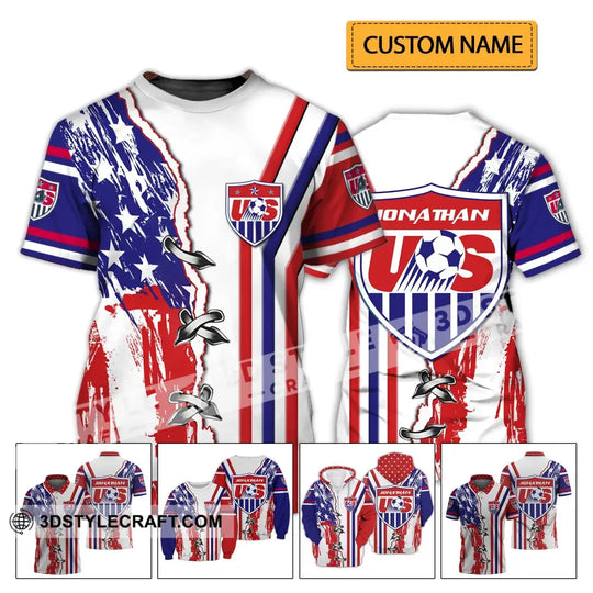 Unisex Shirt - Custom Name Shirt - USA Soccer style option 2