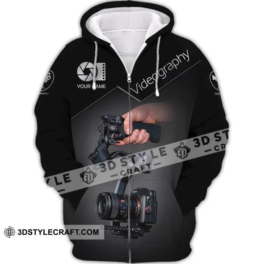 Unisex Shirt, Custom Name Videography Shirt, Photography T-Shirt, Gift For Videographers style option 3