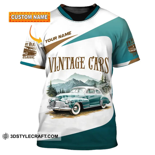 Unisex Shirt, Custom Name Vintage Car Shirt, Vintage Car Polo Long Sleeve, Gift for Vintage Car Lover style option 1
