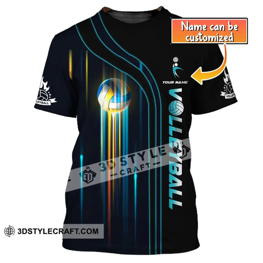 Unisex Shirt, Custom Name Volleyball Shirt, T-Shirt for Volleyball Club, Gift for Volleyball Players style option 1