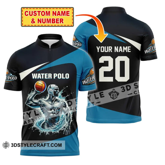 Unisex Shirt, Custom Name Water Polo Shirt, T-Shirt for Water Polo Club, Gift for Water Polo Players style option 2