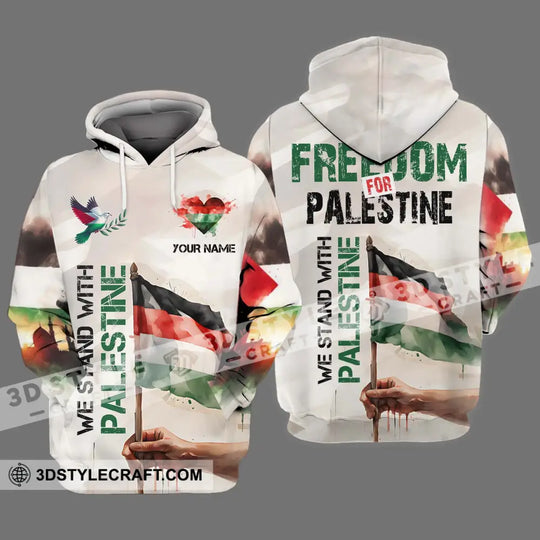 Unisex Shirt - Custom Name Shirt We Stand With Palestine style option 3