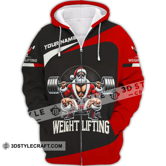 Unisex Shirt, Custom Name Weight Lifting Shirt, Gym Lover Christmas Gift style option 3