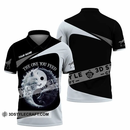 Unisex Shirt, Custom Name Wolf Shirt, The One You Feed Shirt style option 4
