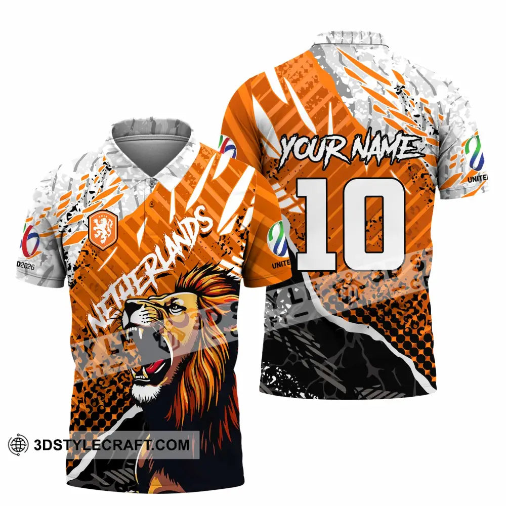 Unisex Shirt - Custom Netherlands 3D Shirt Polo Shirt / S T-shirt
