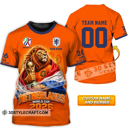 Unisex Shirt - Custom Netherlands World Cup 2026 3D Shirt - T-shirt