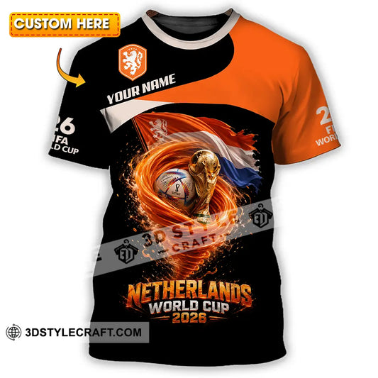 Unisex Shirt - Custom Netherlands World Cup 2026 3D Shirt - T-shirt