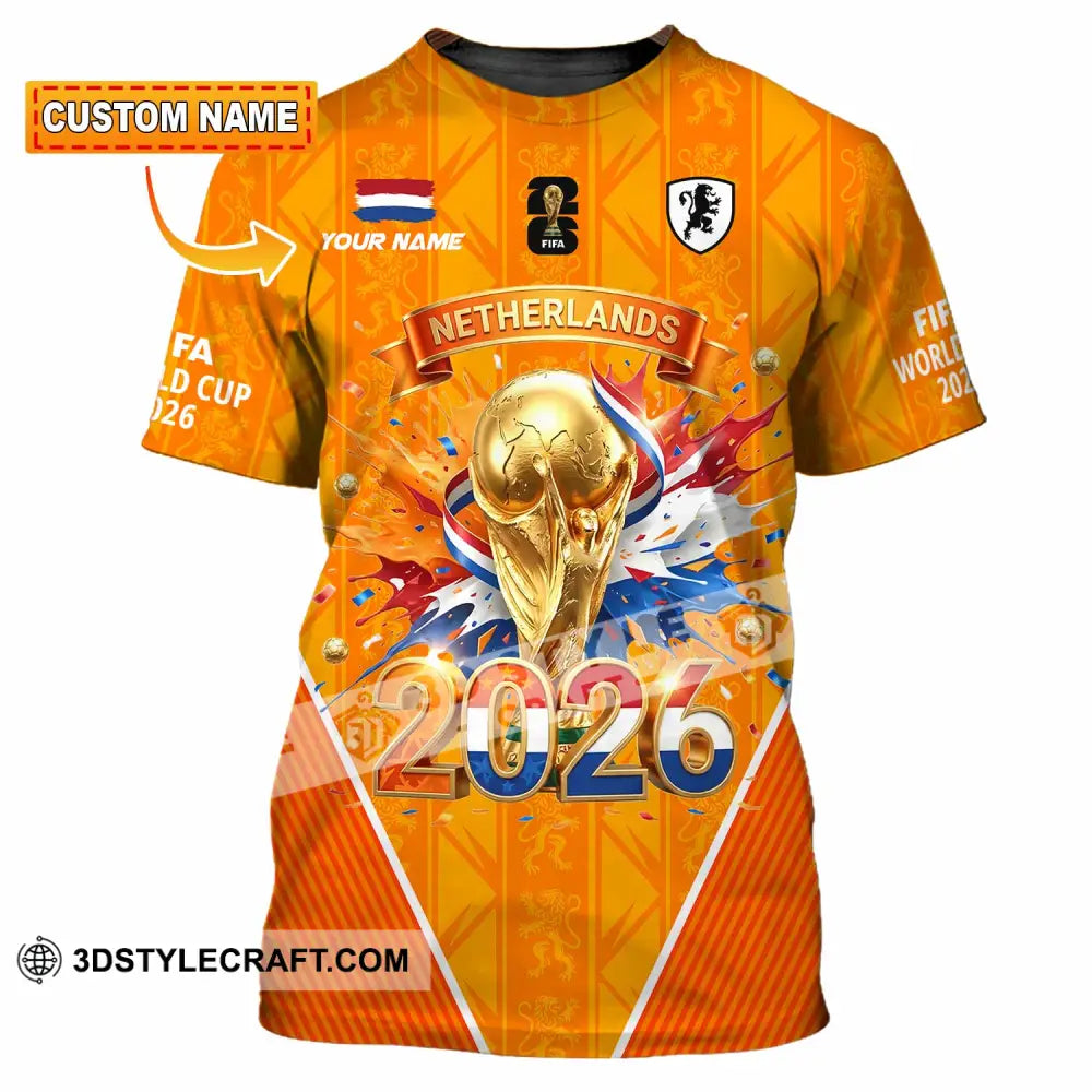 Unisex Shirt - Custom Netherlands World Cup 2026 3D Shirt T-shirt