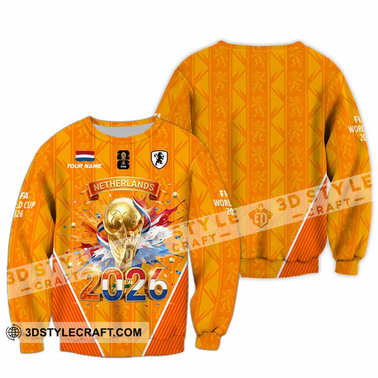 Unisex Shirt - Custom Netherlands World Cup 2026 3D Shirt style option 3